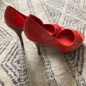 Coral ALDO peep toe heels